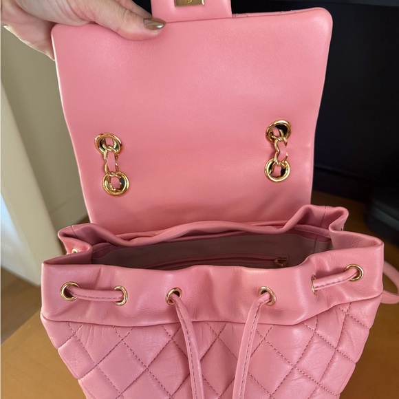 Chanel Pink Quilted Leather Backpack - Picture 6 of 9